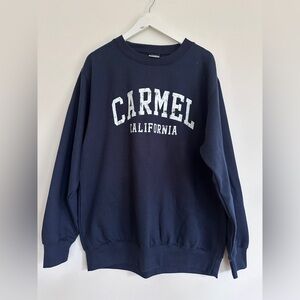 Carmel California Navy Blue Sweatshirt Large NWOT